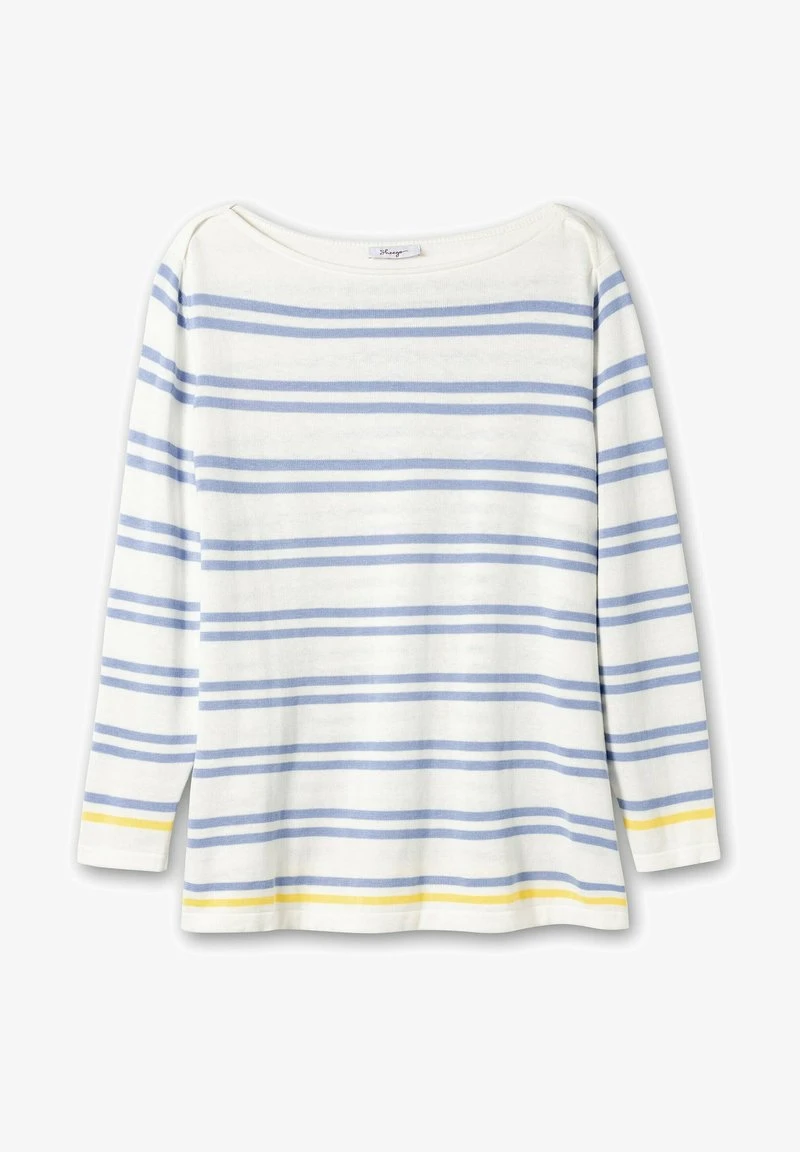 Sheego Strickpullover - Weiß Gestreift 7 Sheego Strickpullover - Weiß Gestreift – Bild 5