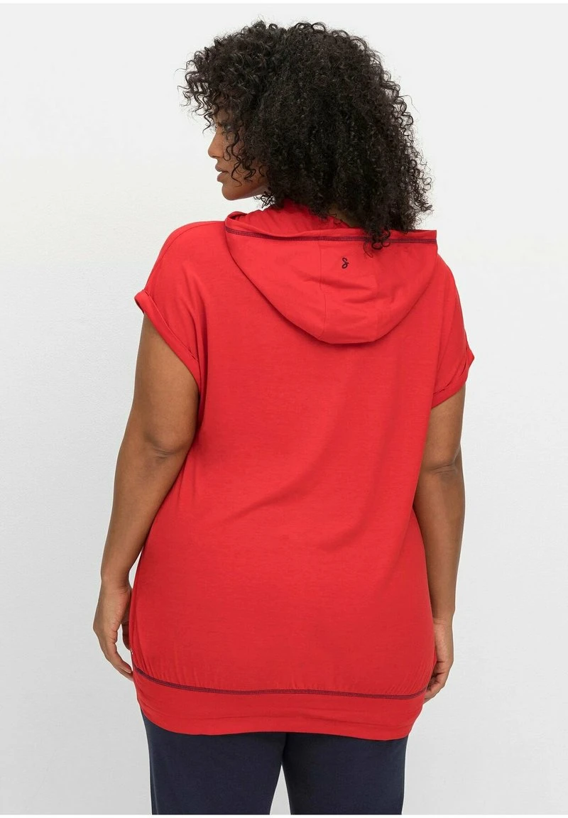 Sheego T-Shirt Basic - Mohnrot 5 Sheego T-Shirt Basic - Mohnrot – Bild 3