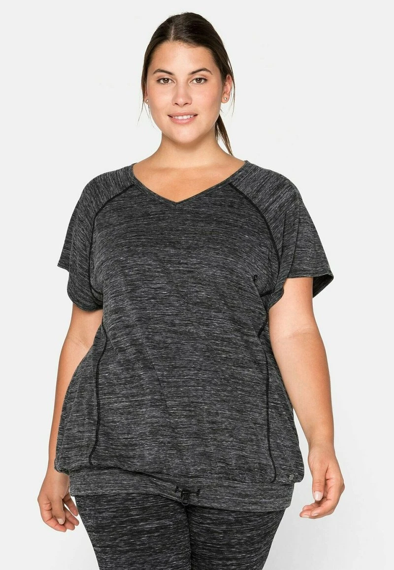 Sheego T-Shirt Basic - Anthrazit Meliert 8 Sheego T-Shirt Basic - Anthrazit Meliert – Bild 6