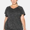 Sheego T-Shirt Basic - Anthrazit Meliert
