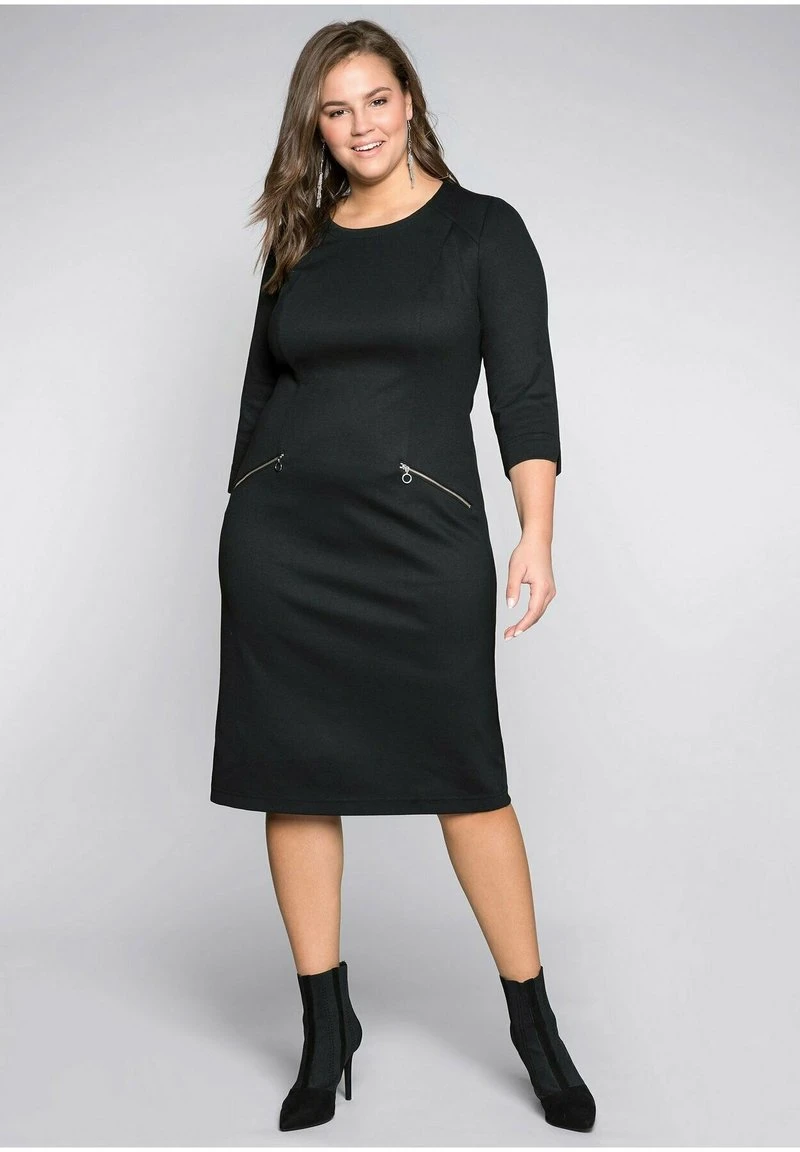 Sheego Etuikleid - Schwarz 8 Sheego Etuikleid - Schwarz – Bild 6