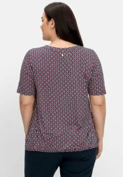 Sheego T-Shirt Print - Nachtblau Gemustert -Sheego b24118d8bbd34ff78f1063d5a7ee0148