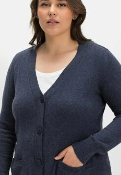 Sheego Strickjacke - Indigo Meliert -Sheego b30b6e320cc6436bad9ee18268fb4257