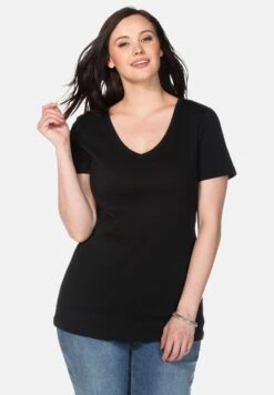 Sheego T-Shirt Basic - Black -Sheego b4dc1c6316884d89aa2014b5b471913a 1