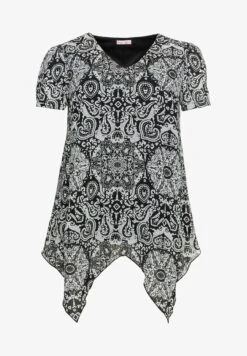 Sheego Bluse - Black/ White -Sheego b4e555a1b731479aa786af2911138a6e