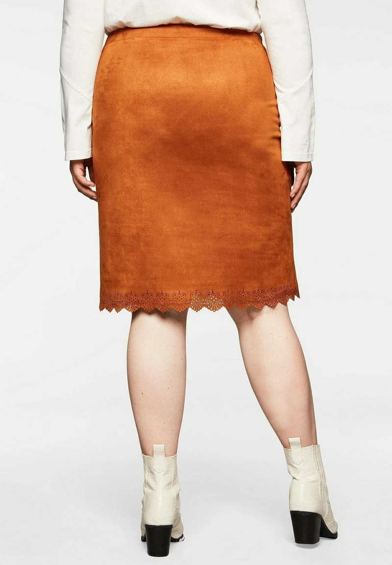 Sheego Bleistiftrock - Karamell 5 Sheego Bleistiftrock - Karamell – Bild 3