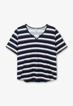 Sheego T-Shirt Print - Blau Weiß -Sheego b729ae32deea423b961f84c4c2cb591a