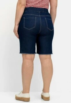 Sheego BERMUDAS - Jeans Shorts - Dark Blue Denim -Sheego b738f3f0b6764c288f4f2c04702690fc