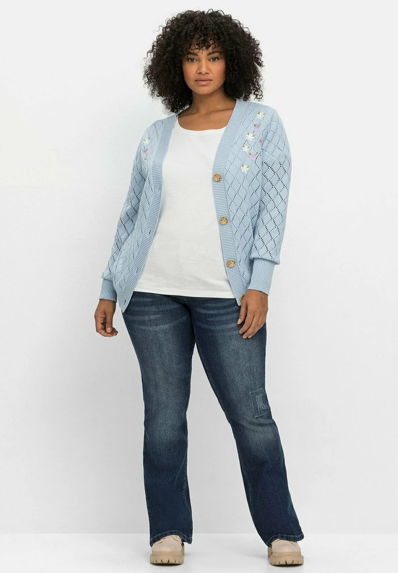 Sheego Strickjacke - Blau 4 Sheego Strickjacke - Blau – Bild 2