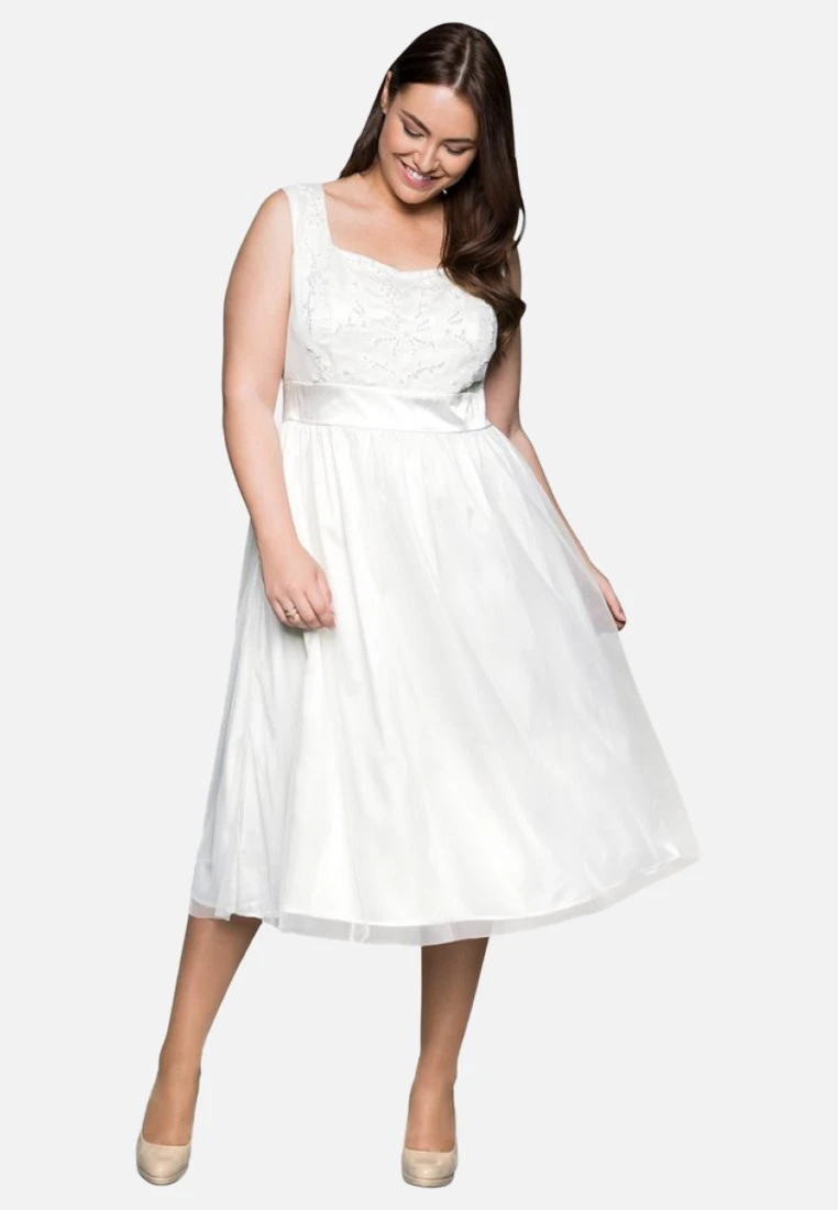 Sheego Cocktailkleid/festliches Kleid - Offwhite 8 Sheego Cocktailkleid/festliches Kleid - Offwhite – Bild 6