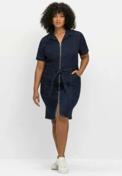 Sheego Jeanskleid - Dark Blue Denim