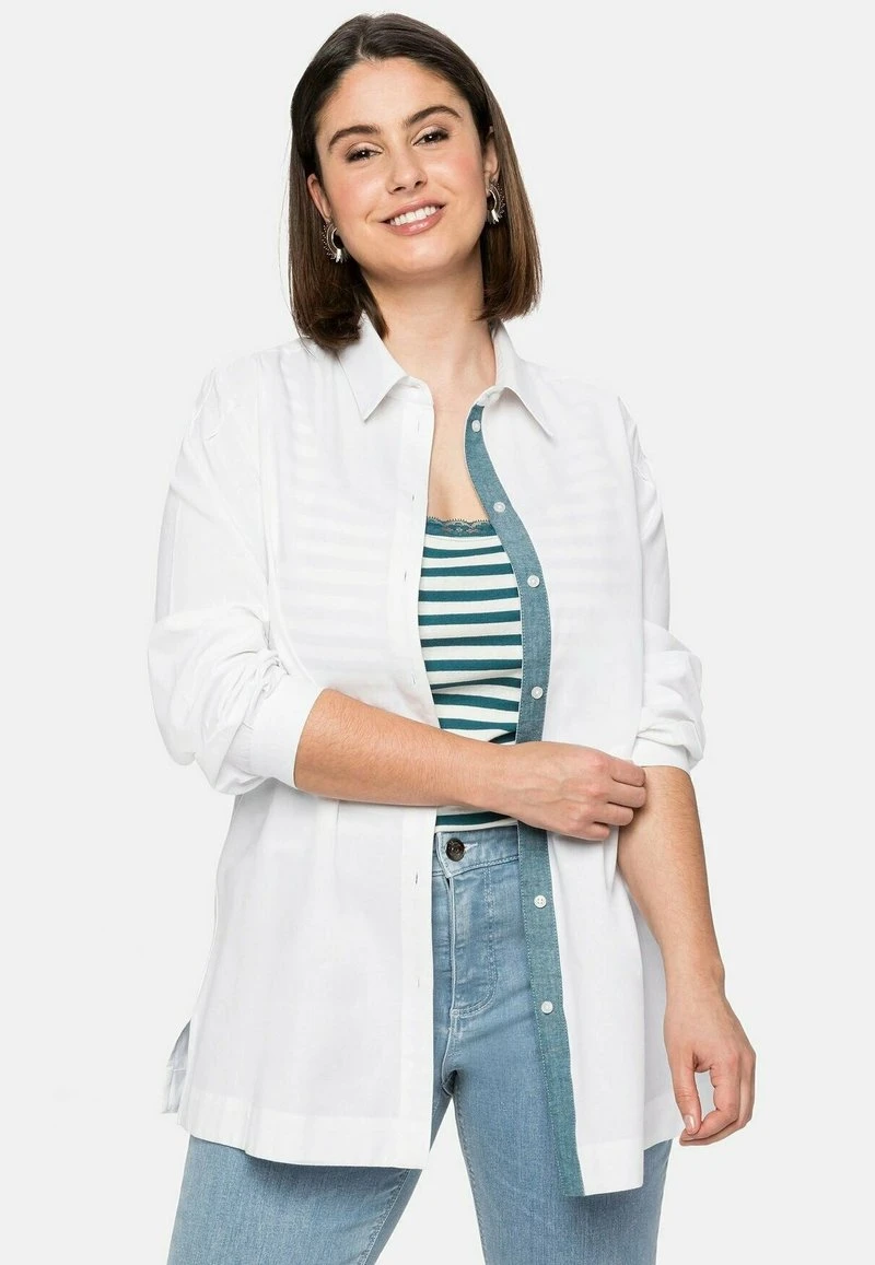 Sheego Hemdbluse - Weiß 3 Sheego Hemdbluse - Weiß