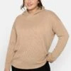 Sheego Kapuzenpullover - Camelfarben -Sheego bb512f95ce6046fe8a39234655ad7c99