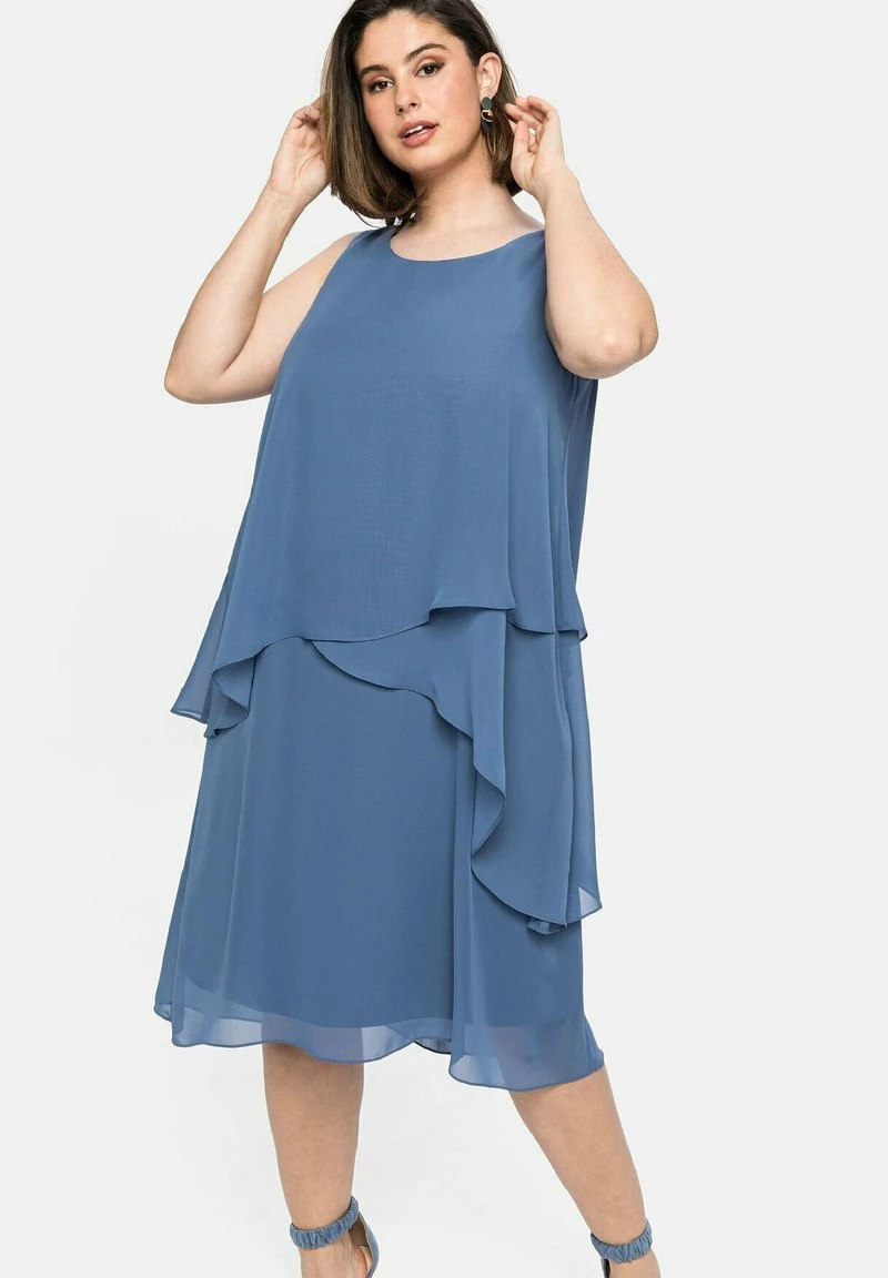 Sheego Cocktailkleid/festliches Kleid - Rauchblau 3 Sheego Cocktailkleid/festliches Kleid - Rauchblau