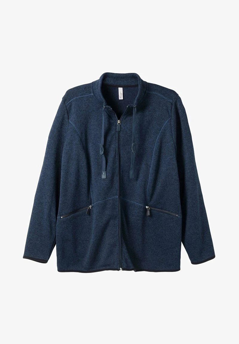 Sheego Sweatjacke - Nachtblau Meliert 7 Sheego Sweatjacke - Nachtblau Meliert – Bild 5