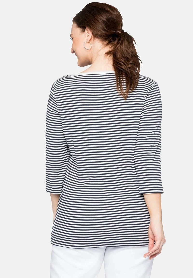 Sheego Langarmshirt - Marine 5 Sheego Langarmshirt - Marine – Bild 3