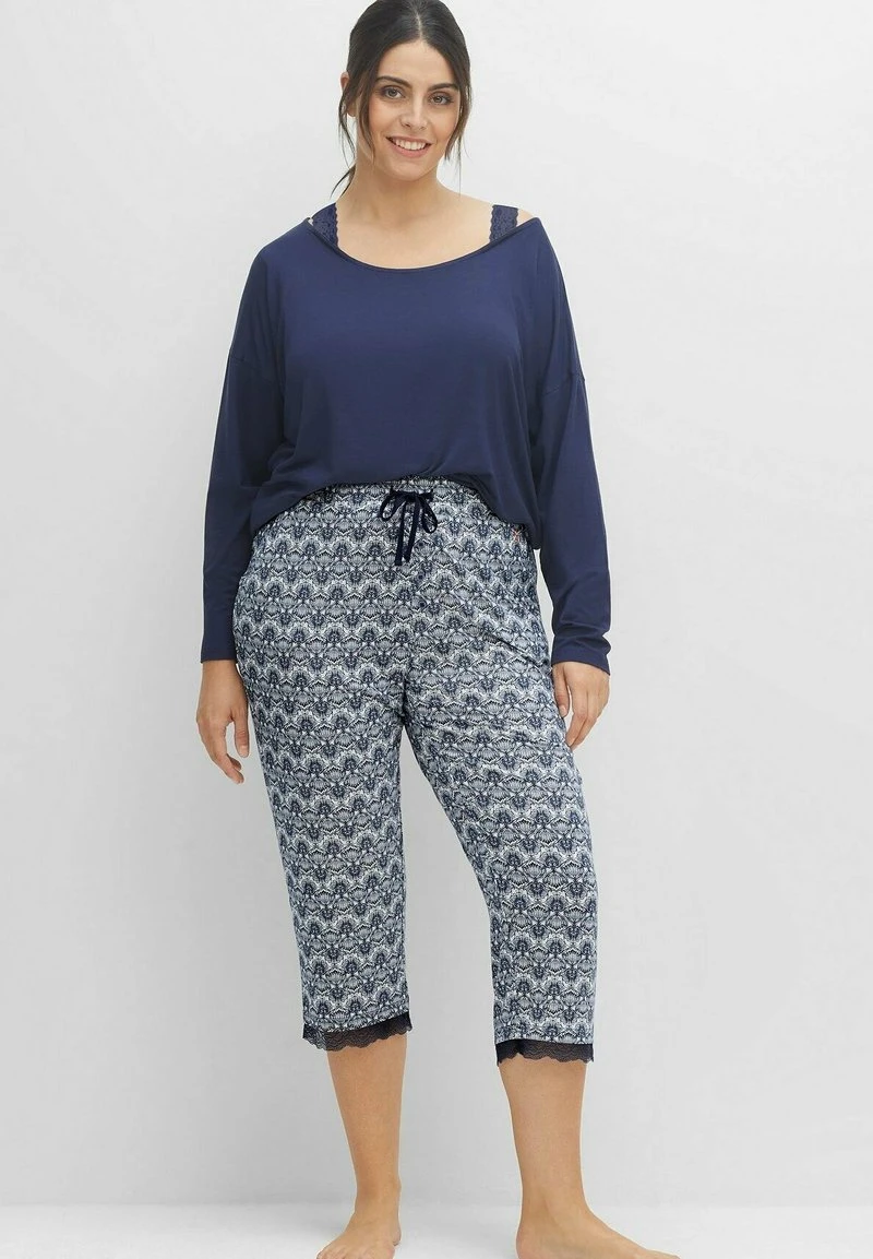 Sheego Nachtwäsche Hose - Marine Bedruckt 4 Sheego Nachtwäsche Hose - Marine Bedruckt – Bild 2