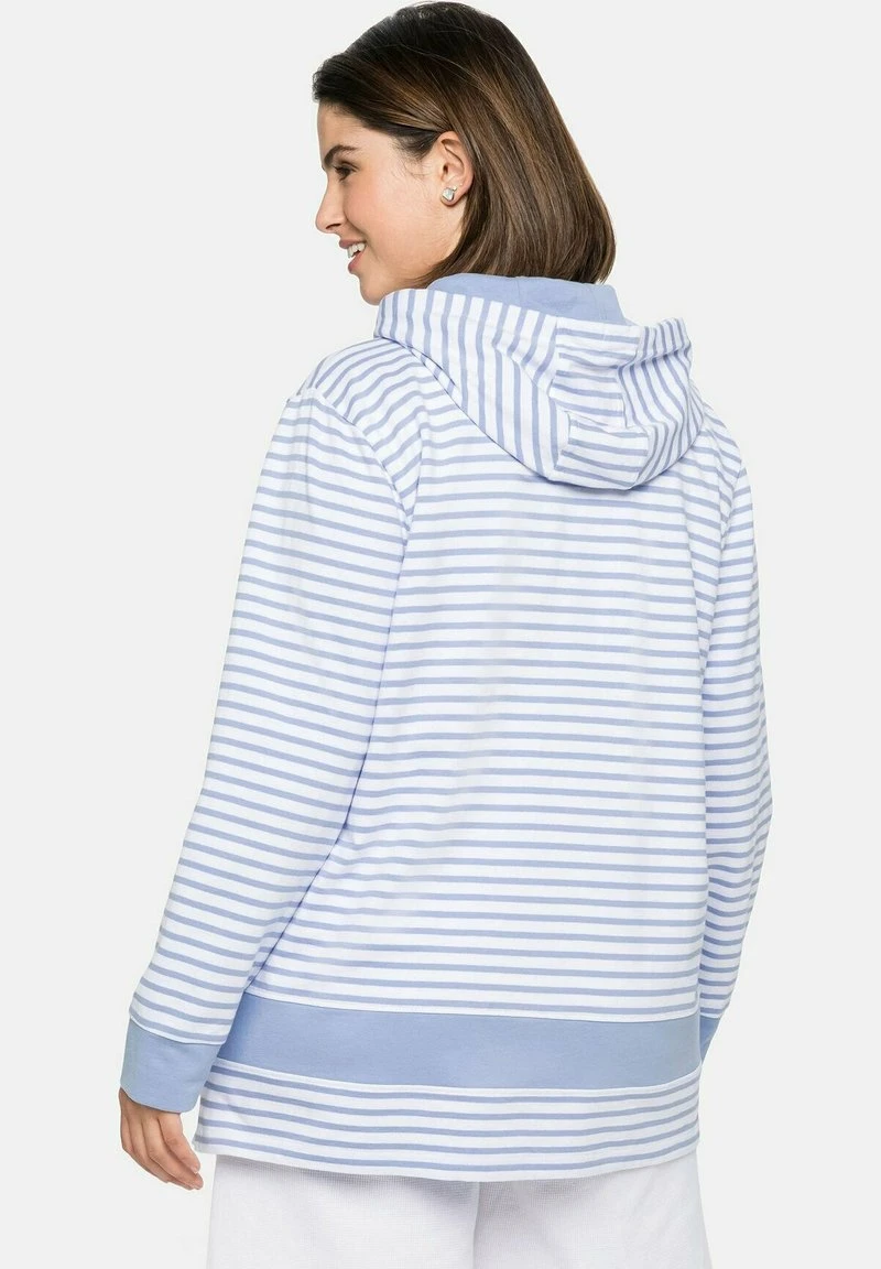 Sheego Sweatjacke - Mittelblau Gestreift 5 Sheego Sweatjacke - Mittelblau Gestreift – Bild 3