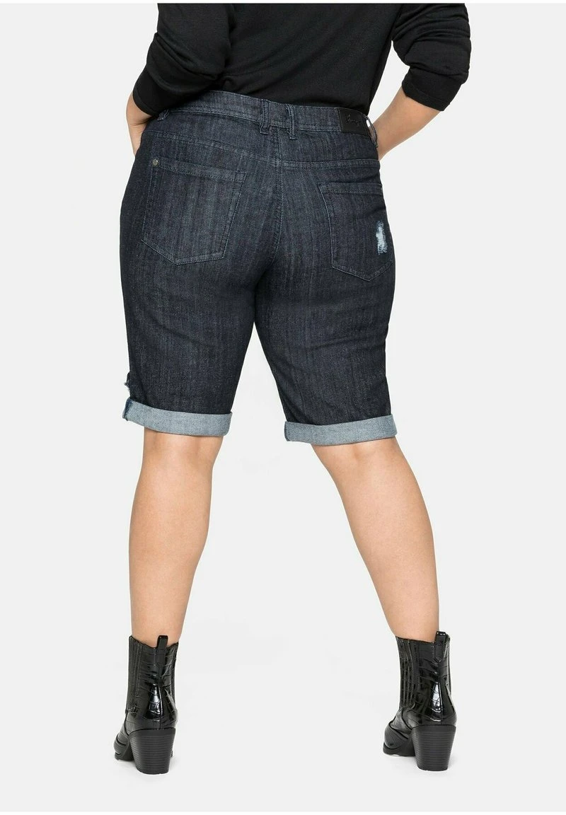 Sheego Jeans Shorts - Blue Black Denim 4 Sheego Jeans Shorts - Blue Black Denim – Bild 2