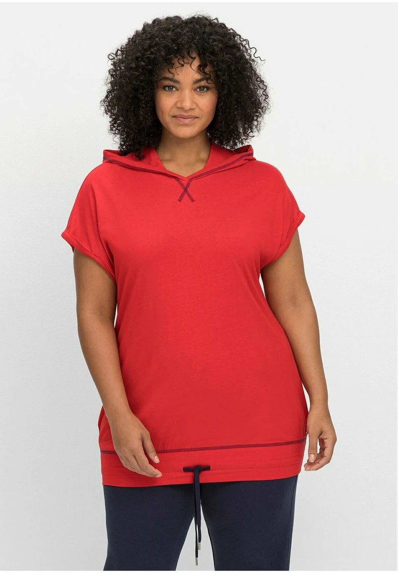 Sheego T-Shirt Basic - Mohnrot 3 Sheego T-Shirt Basic - Mohnrot