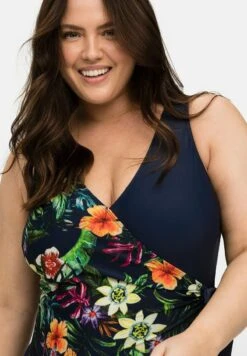 Sheego Badeanzug - Marine Gemustert -Sheego bf88ae3b9e984af09d15f83724b18835