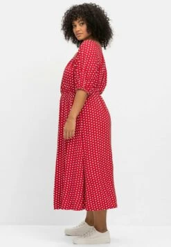 Sheego Jerseykleid - Rot Gemustert -Sheego c08fbdebeab648509ace77fb7bca9879