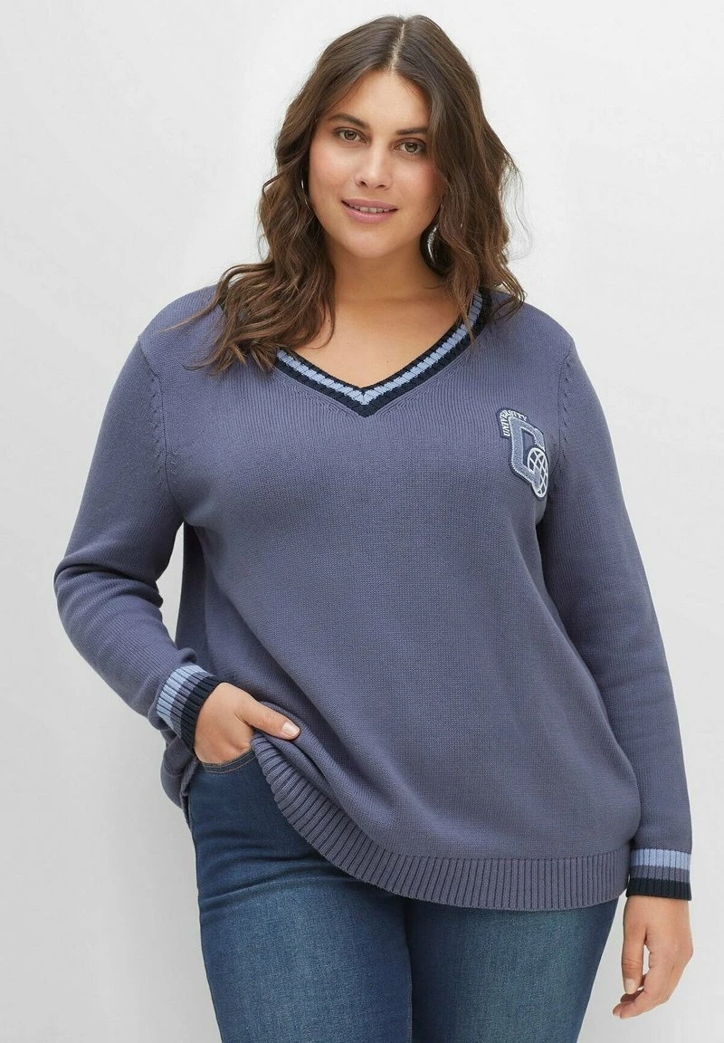Sheego Strickpullover - Indigo 8 Sheego Strickpullover - Indigo – Bild 6
