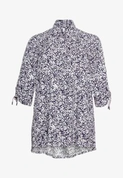 Sheego Hemdbluse - Nachtlila Bedruckt -Sheego c32956558aeb4a64ae3124494adf7545