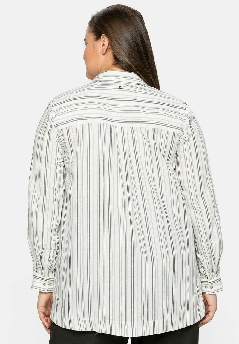 Sheego Bluse - Offwhite Gestreift 5 Sheego Bluse - Offwhite Gestreift – Bild 3