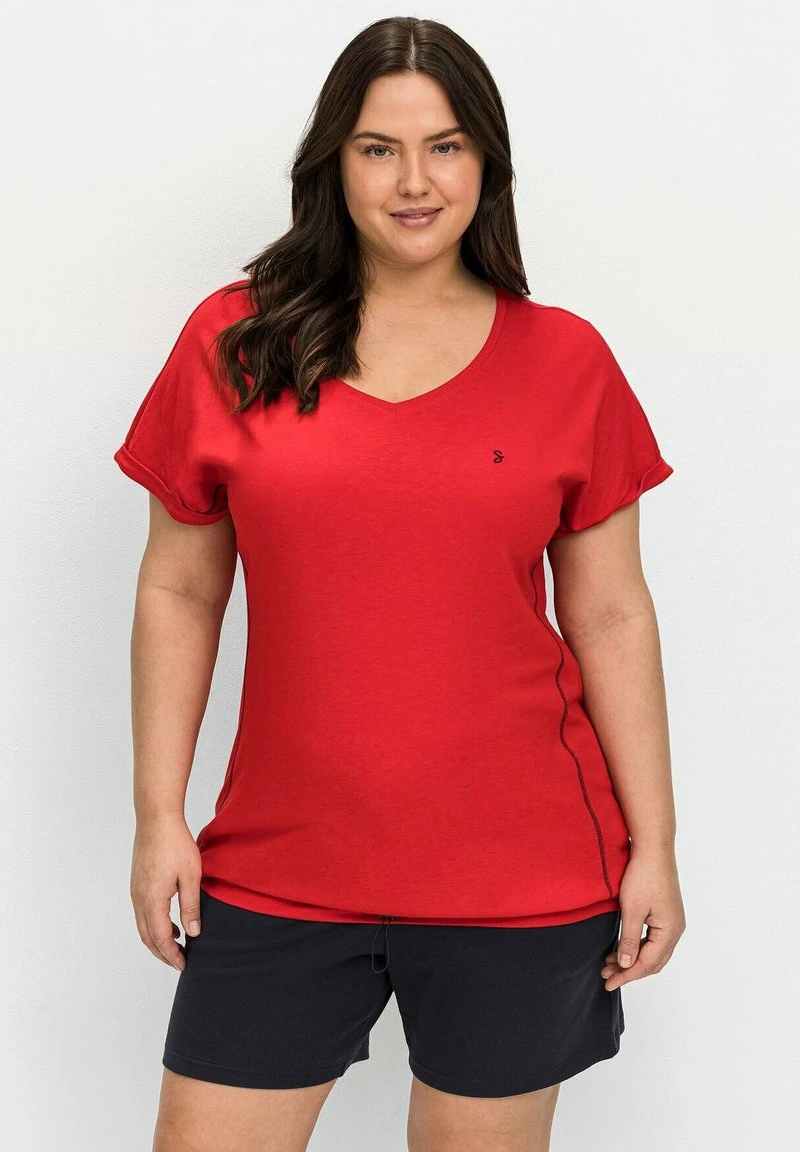 Sheego RELAX - T-Shirt Basic - Mohnrot 8 Sheego RELAX - T-Shirt Basic - Mohnrot – Bild 6