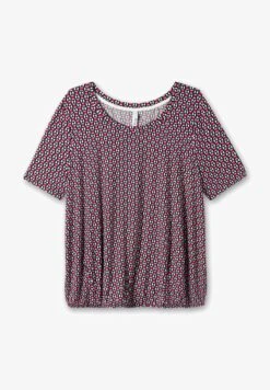 Sheego T-Shirt Print - Nachtblau Gemustert -Sheego c54d6e36ba054d94ab0069e8abec7be8