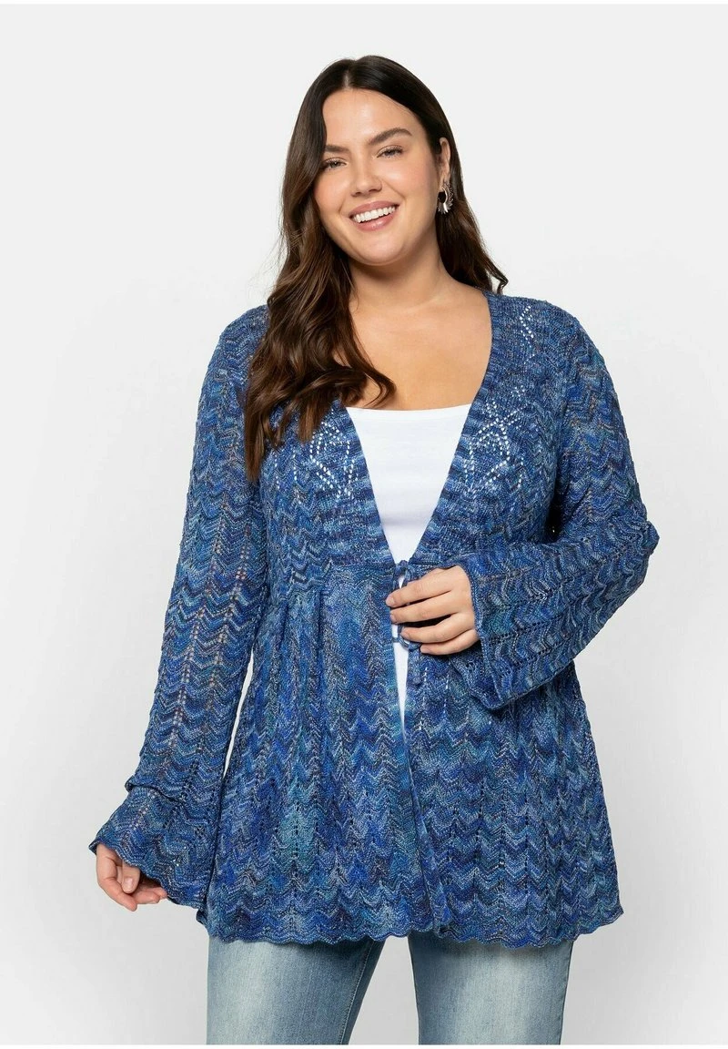 Sheego Strickjacke - Blau Meliert 8 Sheego Strickjacke - Blau Meliert – Bild 6
