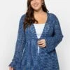 Sheego Strickjacke - Blau Meliert 2 Sheego Strickjacke - Blau Meliert -Sheego c59b330cf7664d6181b05f5a1b970c9a