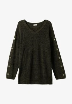 Sheego Strickpullover - Dunkeloliv Meliert 12 Sheego Strickpullover - Dunkeloliv Meliert -Sheego c611ed6533ab4461b3db4a784ba1a6a6