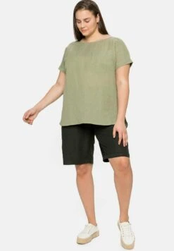 Sheego Bluse - Hellkhaki -Sheego c6dec1d1aec541c89e7f895ecd66b8bd