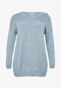 Sheego Strickpullover - Hellblau -Sheego c7625396fd934de4b8d925c77652efd0