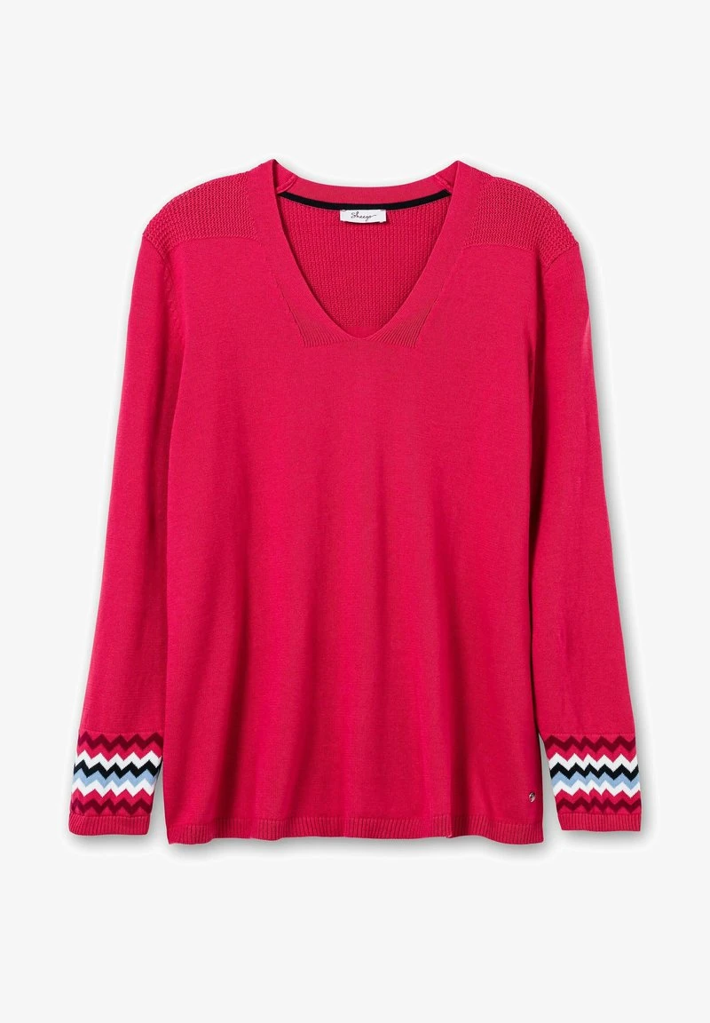 Sheego Strickpullover - Orchidee 7 Sheego Strickpullover - Orchidee – Bild 5