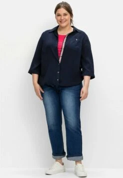 Sheego Hemdbluse - Nachtblau -Sheego c8dae5629a62424c9ffdf8b861925763