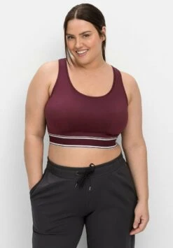 Sheego SPORT-BH - Bustier - Aubergine