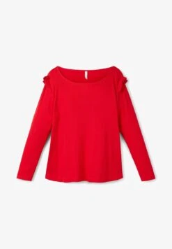 Sheego Langarmshirt - Mohnrot -Sheego c9dcc65bb726407b8e4ce9a4c57eb99b
