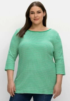 Sheego Langarmshirt - Blattgrün