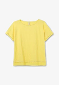 Sheego T-Shirt Basic - Gelb -Sheego cc0f585ef36a4337b760447e08e0c42e