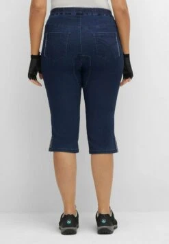 Sheego FAHRRAD - Jeans Shorts - Dark Blue Denim -Sheego cd607b835a4e4b53901b751d983f75ac