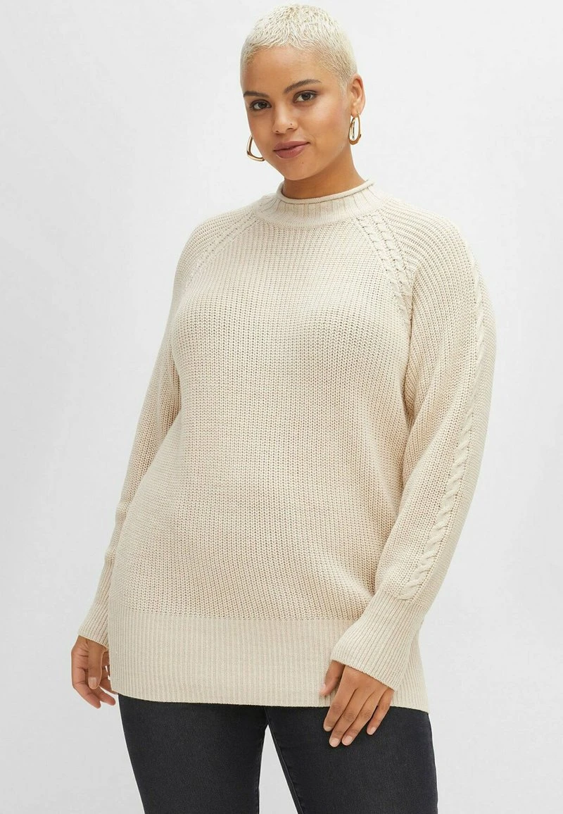 Sheego Strickpullover - Ecru Meliert 3 Sheego Strickpullover - Ecru Meliert