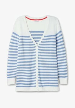 Sheego Strickjacke - Mittelblau Offwhite -Sheego ce28042d394e4890bcf7023d5abc074c