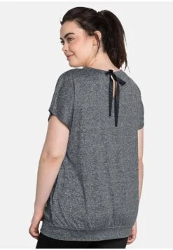 Sheego Sport T-shirt - Mottled Grey 10 Sheego Sport T-shirt - Mottled Grey -Sheego cf02ca67a2c14ef3836e49a53c49e333