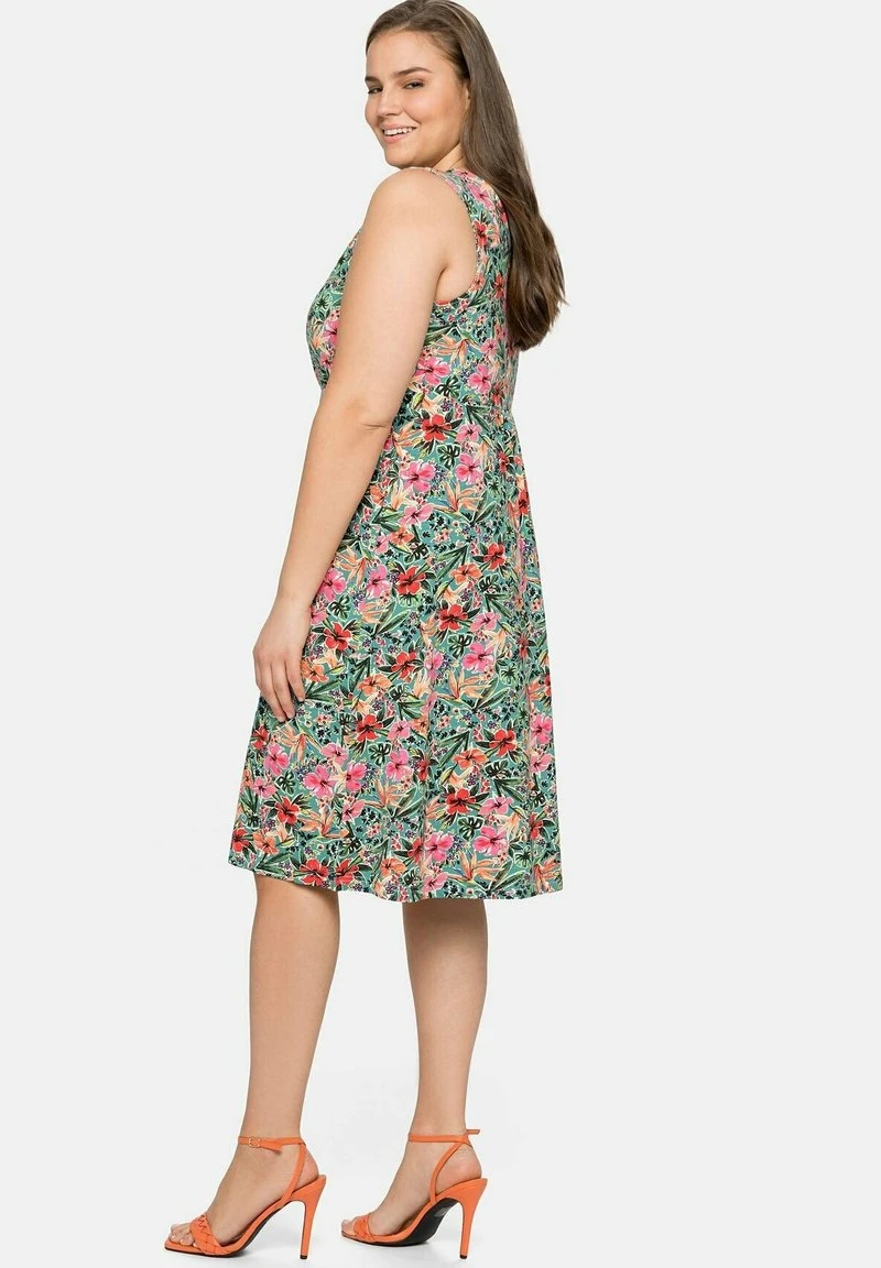 Sheego Jerseykleid - Petrol Bedruckt 4 Sheego Jerseykleid - Petrol Bedruckt – Bild 2