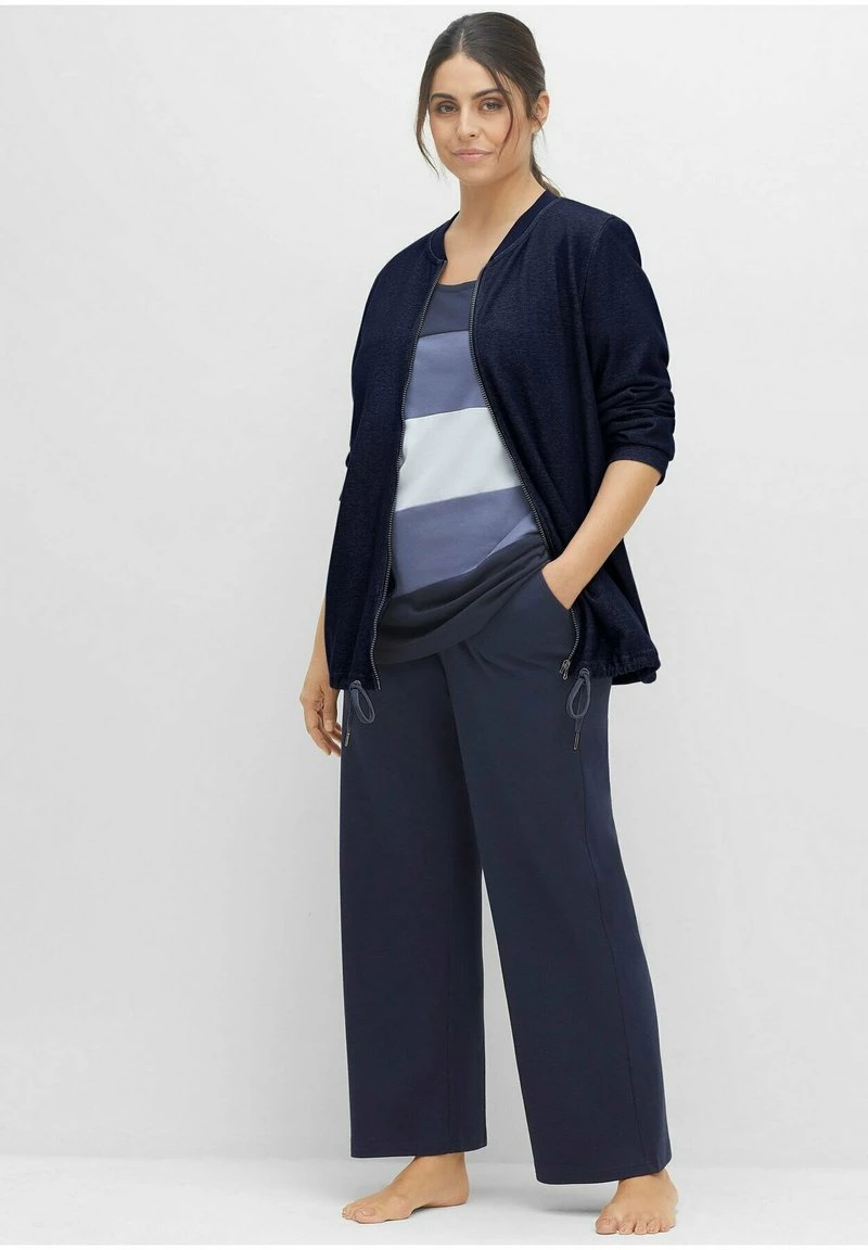 Sheego Sweatjacke - Marineblau 4 Sheego Sweatjacke - Marineblau – Bild 2