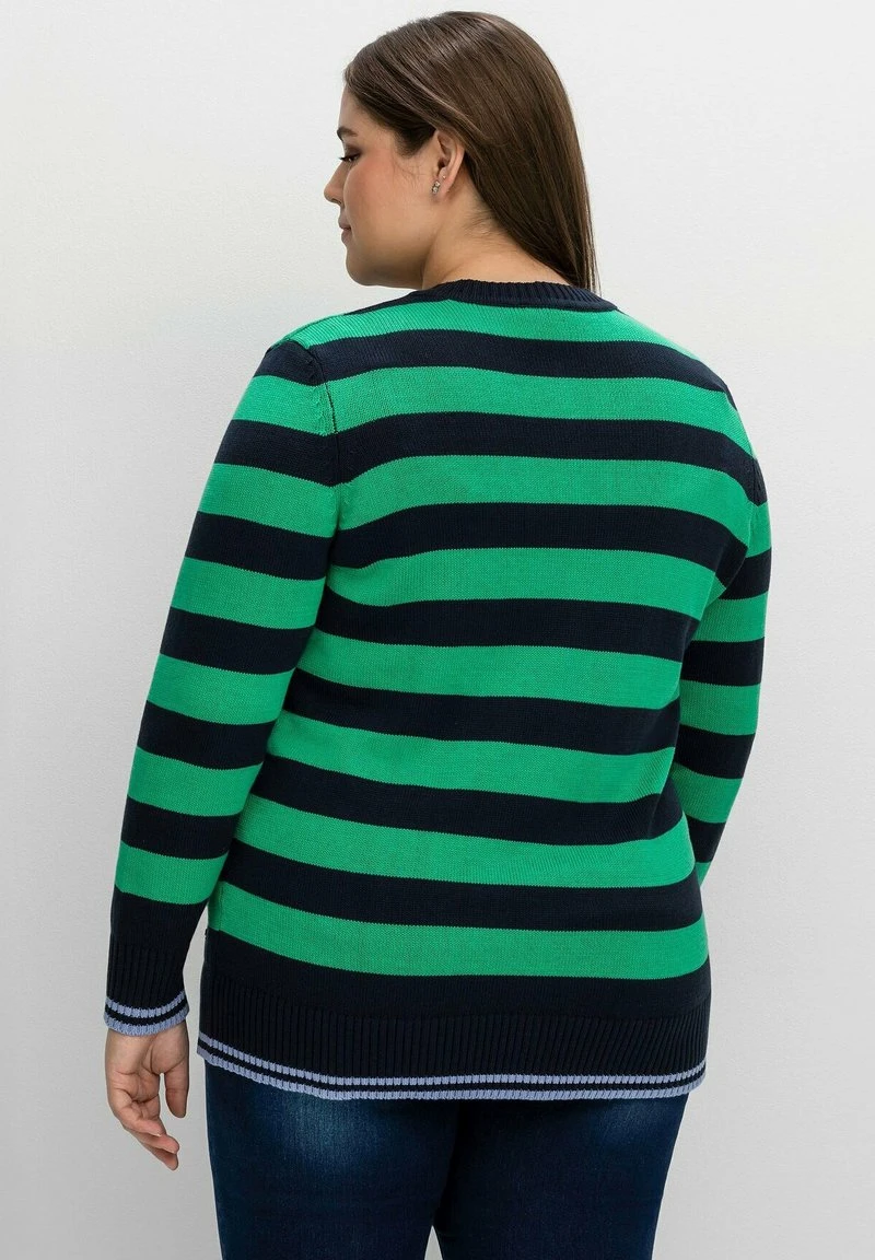 Sheego Strickjacke - Nachtblau Gestreift 5 Sheego Strickjacke - Nachtblau Gestreift – Bild 3