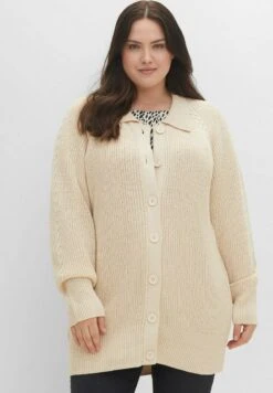 Sheego Strickjacke - Ecru Meliert -Sheego d24e842522e7427c853538ecb46279f7 1